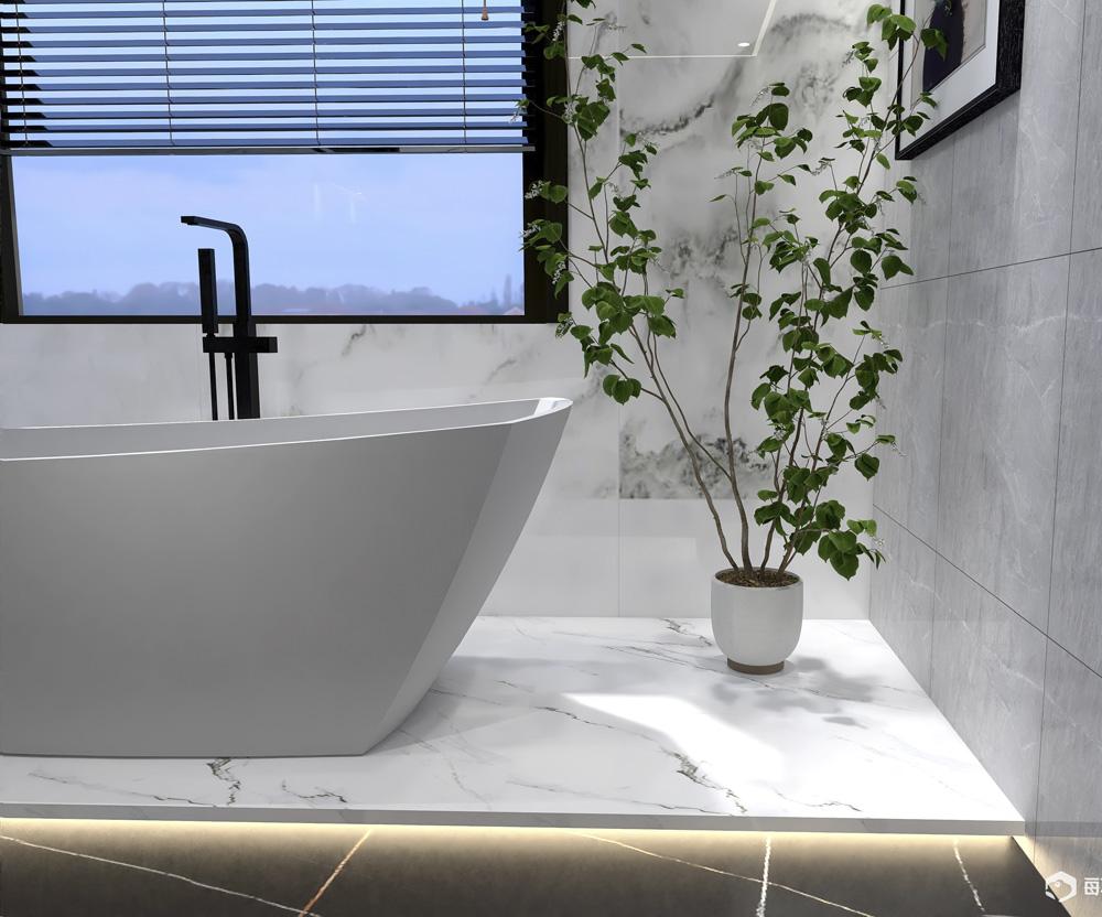 Elegant Furniture & Lighting - Brock 67 inch soaking single slipper rectangular bathtub in glossy white - BT21267GW veiw 6
