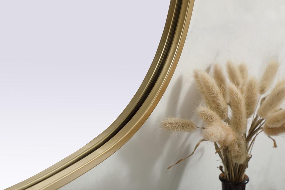 Elegant Furniture & Lighting - Brynn Metal Frame Oval Mirror 20x36 Inch in Brass - MR2B2036BRS veiw 7