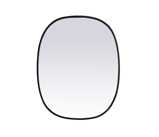 Elegant Furniture & Lighting - Brynn Metal Frame Oval Mirror 24x30 Inch in Black - MR2B2430BLK veiw 1