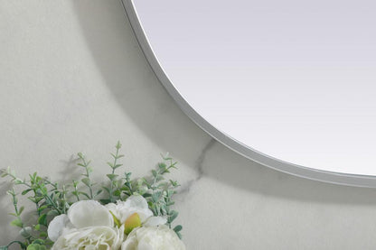 Elegant Furniture & Lighting - Brynn Metal Frame Oval Mirror 24x30 Inch in Silver - MR2B2430SIL veiw 6
