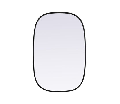 Elegant Furniture & Lighting - Brynn Metal Frame Oval Mirror 24x36 Inch in Black - MR2B2436BLK veiw 1