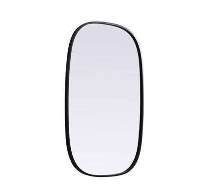 Elegant Furniture & Lighting - Brynn Metal Frame Oval Mirror 24x36 Inch in Black - MR2B2436BLK veiw 8