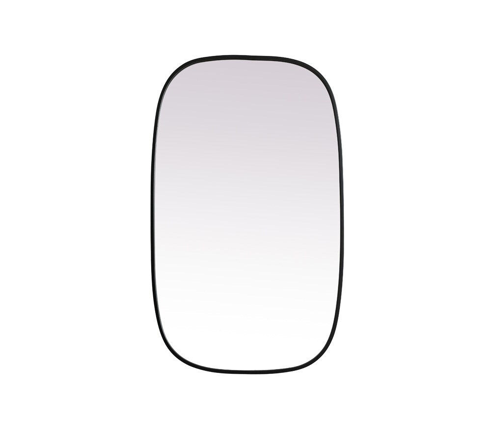 Elegant Furniture & Lighting - Brynn Metal Frame Oval Mirror 24x40 Inch in Black - MR2B2440BLK veiw 1