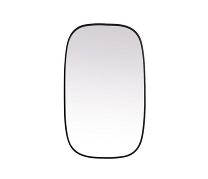 Elegant Furniture & Lighting - Brynn Metal Frame Oval Mirror 24x40 Inch in Black - MR2B2440BLK veiw 1
