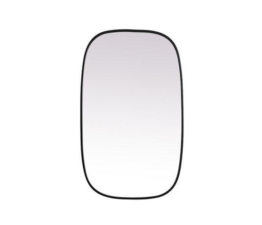 Elegant Furniture & Lighting - Brynn Metal Frame Oval Mirror 24x40 Inch in Black - MR2B2440BLK veiw 1