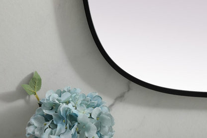 Elegant Furniture & Lighting - Brynn Metal Frame Oval Mirror 24x40 Inch in Black - MR2B2440BLK veiw 6