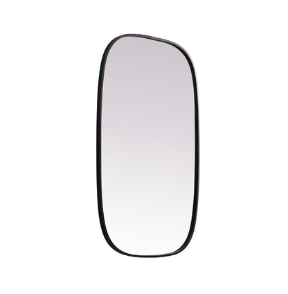 Elegant Furniture & Lighting - Brynn Metal Frame Oval Mirror 24x40 Inch in Black - MR2B2440BLK veiw 8