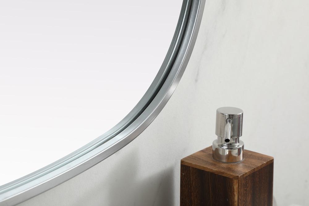 Elegant Furniture & Lighting - Brynn Metal Frame Oval Mirror 24x40 Inch in Silver - MR2B2440SIL veiw 7