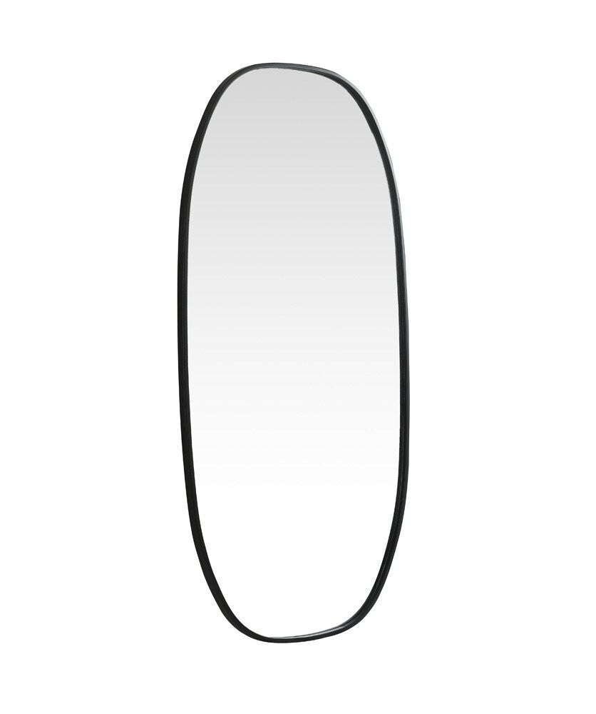 Elegant Furniture & Lighting - Brynn Metal Frame Oval Mirror 24x48 Inch in Black - MR2B2448BLK veiw 8