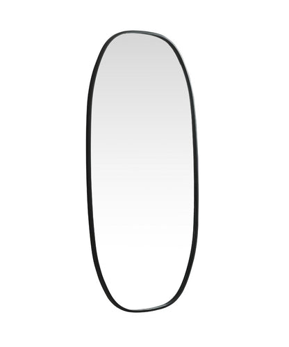 Elegant Furniture & Lighting - Brynn Metal Frame Oval Mirror 24x48 Inch in Black - MR2B2448BLK veiw 8
