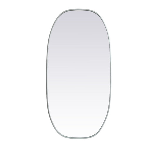 Elegant Furniture & Lighting - Brynn Metal Frame Oval Mirror 24x48 Inch in Silver - MR2B2448SIL veiw 1