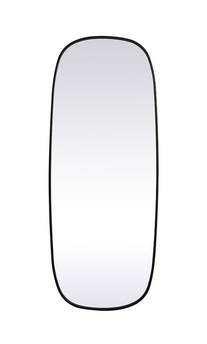 Elegant Furniture & Lighting - Brynn Metal Frame Oval Mirror 24x60 Inch in Black - MR2B2460BLK veiw 1