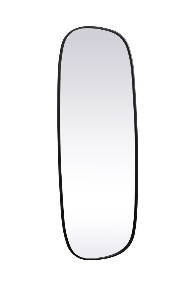 Elegant Furniture & Lighting - Brynn Metal Frame Oval Mirror 24x60 Inch in Black - MR2B2460BLK veiw 8