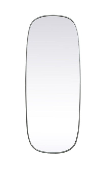 Elegant Furniture & Lighting - Brynn Metal Frame Oval Mirror 24x60 Inch in Silver - MR2B2460SIL veiw 1