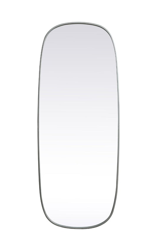 Elegant Furniture & Lighting - Brynn Metal Frame Oval Mirror 24x60 Inch in Silver - MR2B2460SIL veiw 1