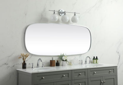 Elegant Furniture & Lighting - Brynn Metal Frame Oval Mirror 24x60 Inch in Silver - MR2B2460SIL veiw 5