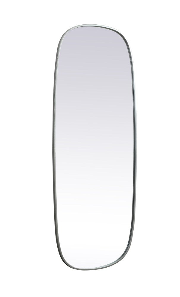 Elegant Furniture & Lighting - Brynn Metal Frame Oval Mirror 24x60 Inch in Silver - MR2B2460SIL veiw 8