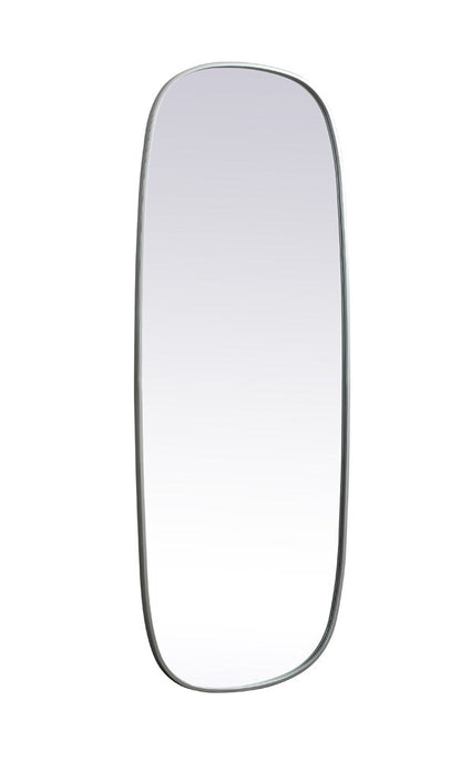 Elegant Furniture & Lighting - Brynn Metal Frame Oval Mirror 24x60 Inch in Silver - MR2B2460SIL veiw 8
