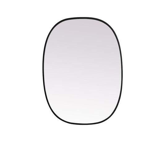 Elegant Furniture & Lighting - Brynn Metal Frame Oval Mirror 27x36 Inch in Black - MR2B2736BLK veiw 1