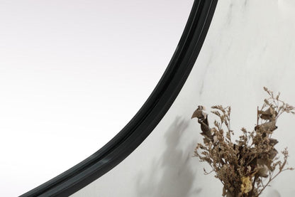 Elegant Furniture & Lighting - Brynn Metal Frame Oval Mirror 27x36 Inch in Black - MR2B2736BLK veiw 7