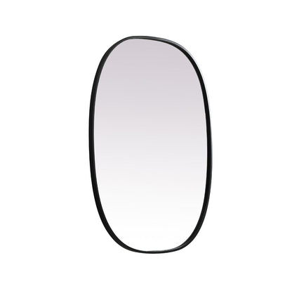 Elegant Furniture & Lighting - Brynn Metal Frame Oval Mirror 27x36 Inch in Black - MR2B2736BLK veiw 8