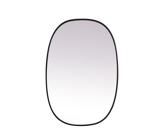 Elegant Furniture & Lighting - Brynn Metal Frame Oval Mirror 27x40 Inch in Black - MR2B2740BLK veiw 1