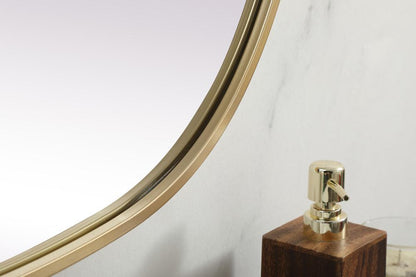 Elegant Furniture & Lighting - Brynn Metal Frame Oval Mirror 27x40 Inch in Brass - MR2B2740BRS veiw 7