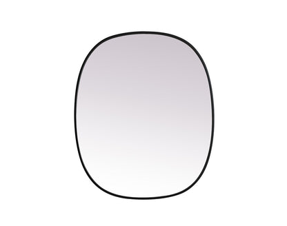 Elegant Furniture & Lighting - Brynn Metal Frame Oval Mirror 30x36 Inch in Black - MR2B3036BLK veiw 1