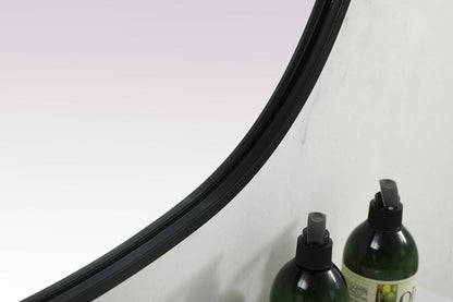 Elegant Furniture & Lighting - Brynn Metal Frame Oval Mirror 30x36 Inch in Black - MR2B3036BLK veiw 7