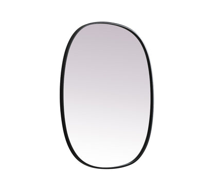 Elegant Furniture & Lighting - Brynn Metal Frame Oval Mirror 30x36 Inch in Black - MR2B3036BLK veiw 8