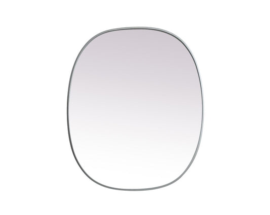 Elegant Furniture & Lighting - Brynn Metal Frame Oval Mirror 30x36 Inch in Silver - MR2B3036SIL veiw 1