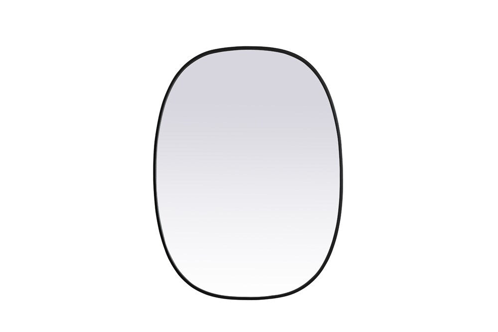 Elegant Furniture & Lighting - Brynn Metal Frame Oval Mirror 30x40 Inch in Black - MR2B3040BLK veiw 1
