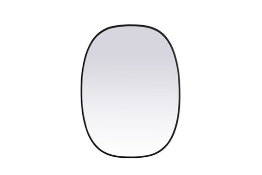 Elegant Furniture & Lighting - Brynn Metal Frame Oval Mirror 30x40 Inch in Black - MR2B3040BLK veiw 1