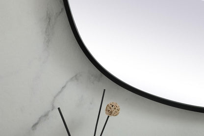 Elegant Furniture & Lighting - Brynn Metal Frame Oval Mirror 30x48 Inch in Black - MR2B3048BLK veiw 6