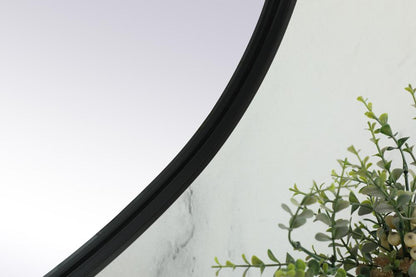 Elegant Furniture & Lighting - Brynn Metal Frame Oval Mirror 30x48 Inch in Black - MR2B3048BLK veiw 7