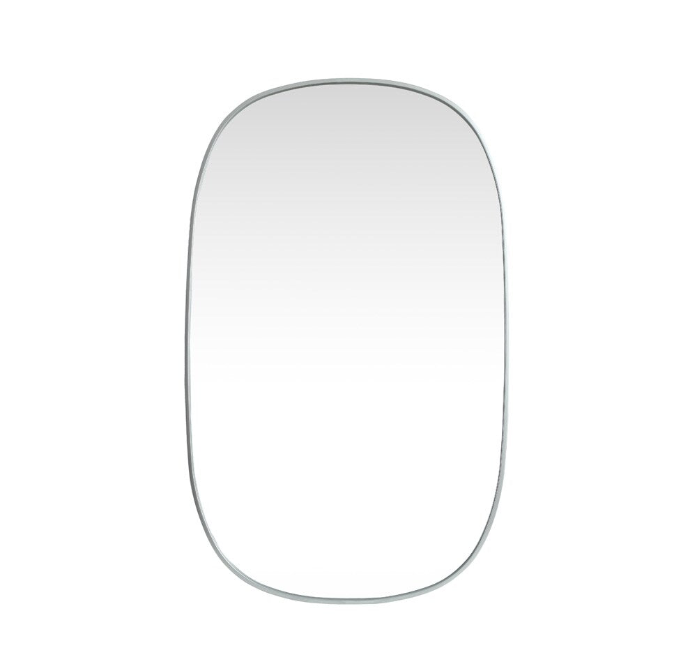 Elegant Furniture & Lighting - Brynn Metal Frame Oval Mirror 30x48 Inch in Silver - MR2B3048SIL veiw 1