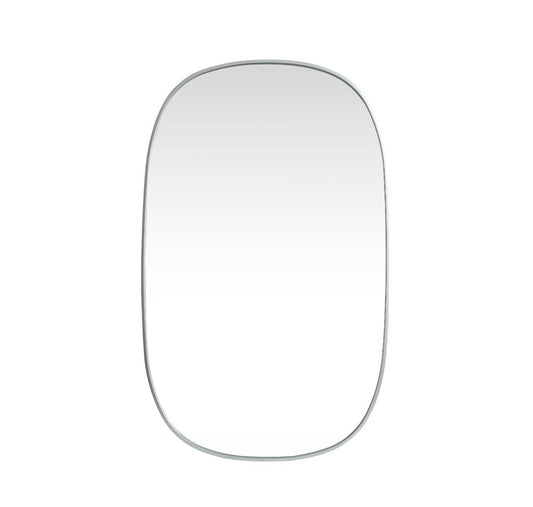 Elegant Furniture & Lighting - Brynn Metal Frame Oval Mirror 30x48 Inch in Silver - MR2B3048SIL veiw 1