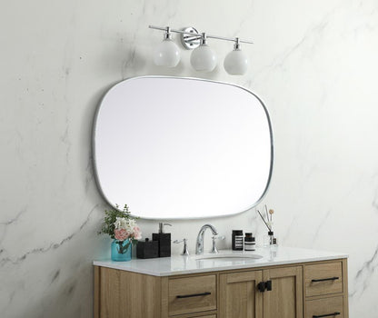Elegant Furniture & Lighting - Brynn Metal Frame Oval Mirror 30x48 Inch in Silver - MR2B3048SIL veiw 3