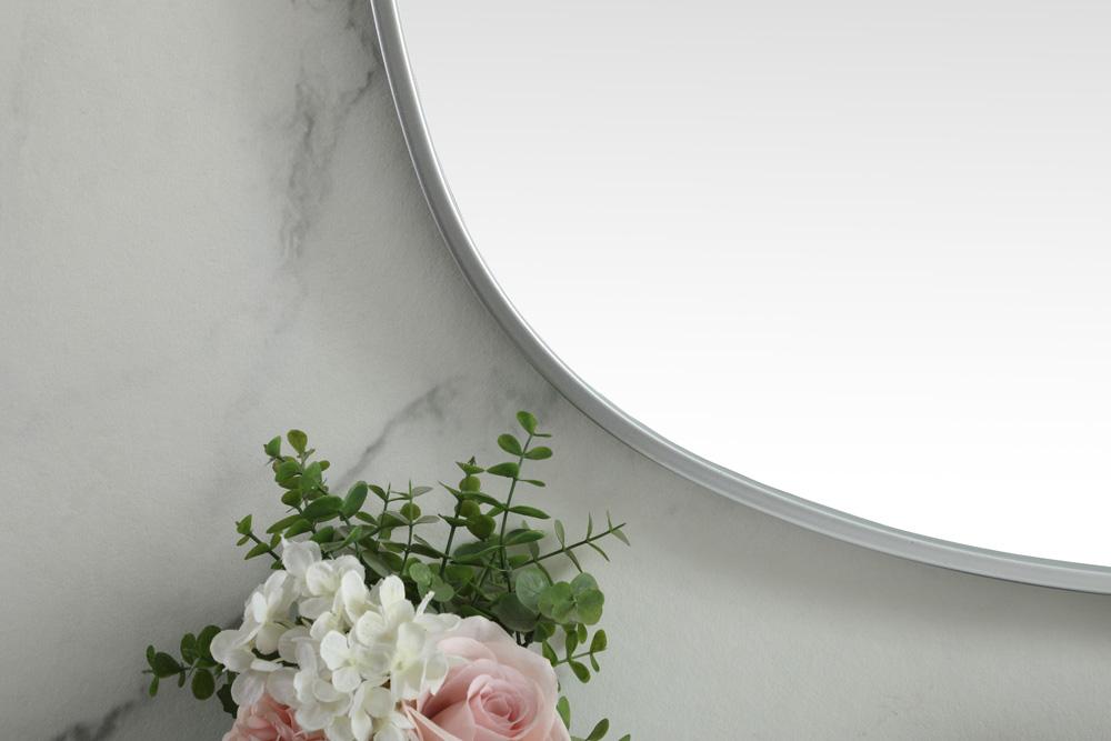 Elegant Furniture & Lighting - Brynn Metal Frame Oval Mirror 30x48 Inch in Silver - MR2B3048SIL veiw 6
