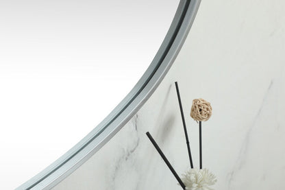 Elegant Furniture & Lighting - Brynn Metal Frame Oval Mirror 30x48 Inch in Silver - MR2B3048SIL veiw 7