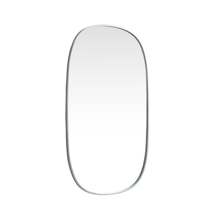 Elegant Furniture & Lighting - Brynn Metal Frame Oval Mirror 30x48 Inch in Silver - MR2B3048SIL veiw 8
