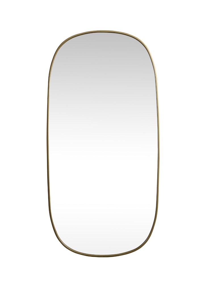 Elegant Furniture & Lighting - Brynn Metal Frame Oval Mirror 30x60 Inch in Brass - MR2B3060BRS veiw 1
