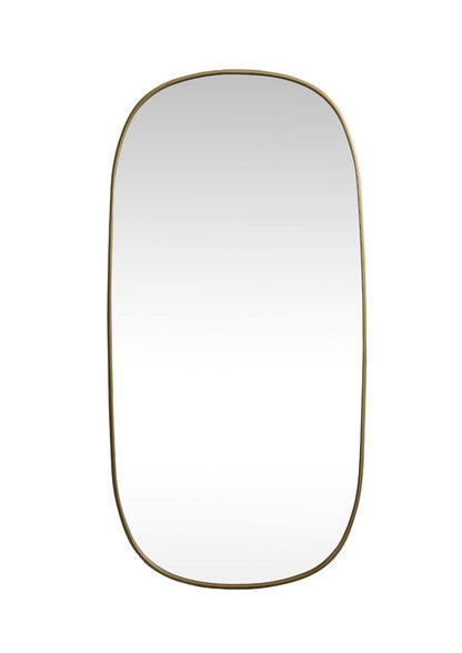 Elegant Furniture & Lighting - Brynn Metal Frame Oval Mirror 30x60 Inch in Brass - MR2B3060BRS veiw 1