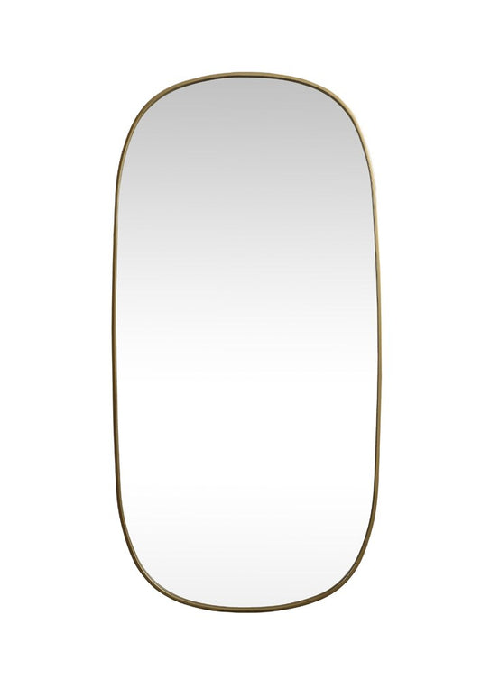 Elegant Furniture & Lighting - Brynn Metal Frame Oval Mirror 30x60 Inch in Brass - MR2B3060BRS veiw 1