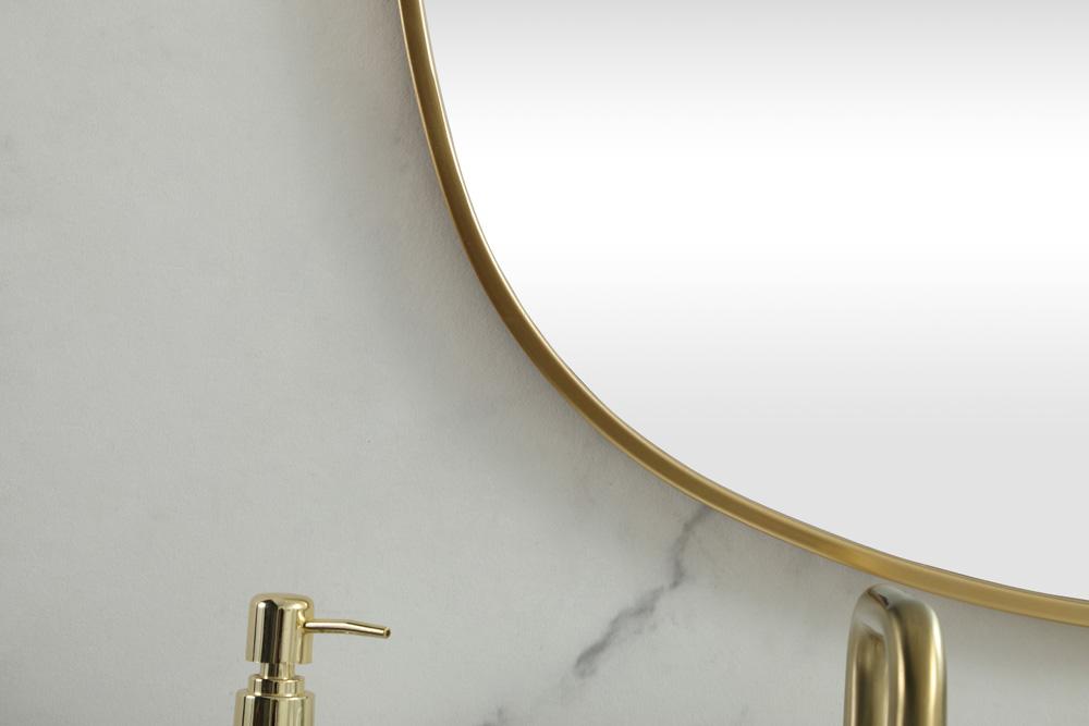 Elegant Furniture & Lighting - Brynn Metal Frame Oval Mirror 30x60 Inch in Brass - MR2B3060BRS veiw 6