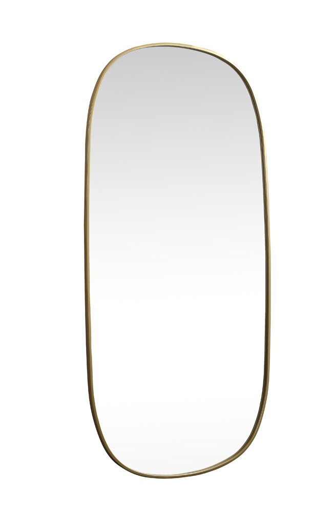 Elegant Furniture & Lighting - Brynn Metal Frame Oval Mirror 30x60 Inch in Brass - MR2B3060BRS veiw 8