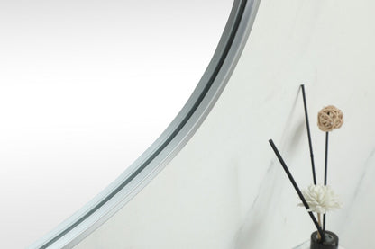 Elegant Furniture & Lighting - Brynn Metal Frame Oval Mirror 30x60 Inch in Silver - MR2B3060SIL veiw 7