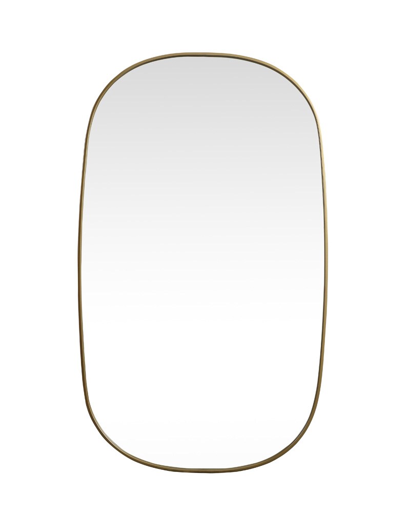 Elegant Furniture & Lighting - Brynn Metal Frame Oval Mirror 36x60 Inch in Brass - MR2B3660BRS veiw 1