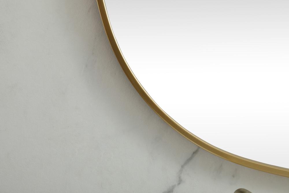 Elegant Furniture & Lighting - Brynn Metal Frame Oval Mirror 36x60 Inch in Brass - MR2B3660BRS veiw 6