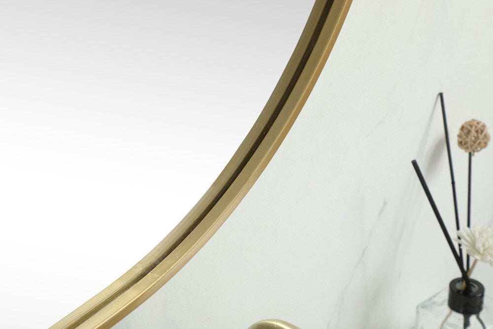 Elegant Furniture & Lighting - Brynn Metal Frame Oval Mirror 36x60 Inch in Brass - MR2B3660BRS veiw 7